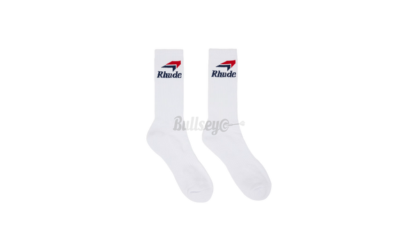 Rhude Chevron White/Red/Navy Socks-Toga Virilis studded sandals
