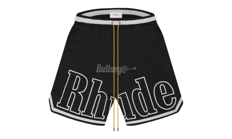 Rhude Court Black Shorts-Bullseye Sneaker Boutique