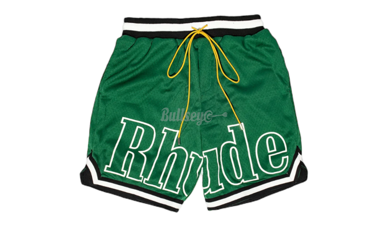 Rhude Court Logo Green Shorts-Bullseye Sneaker Boutique
