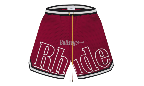 Rhude Court Logo Red Shorts-Bullseye Sneaker Boutique