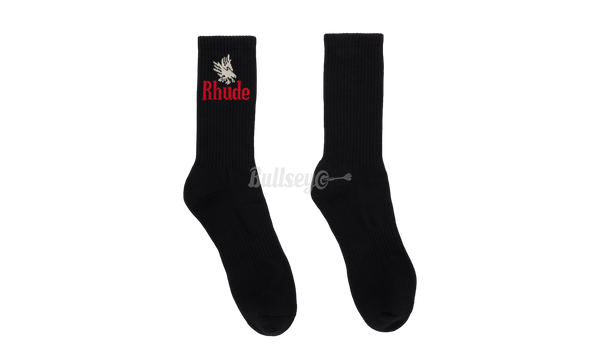 Rhude Eagle Black Socks-Bullseye Sneaker Boutique