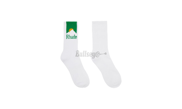Rhude White/Green Moonlight Socks-Bullseye Sneaker Boutique