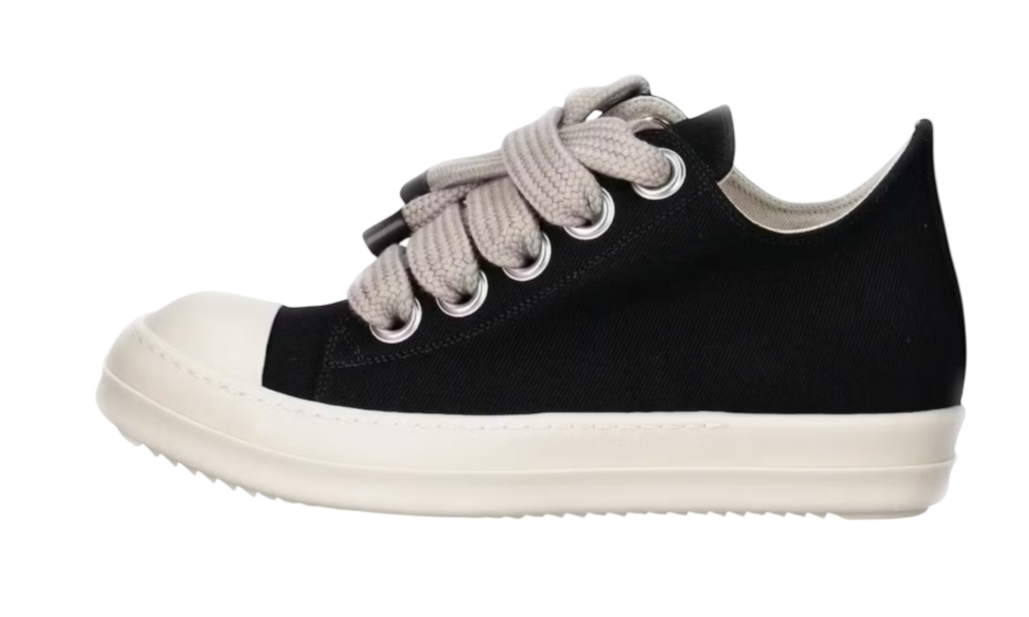 Rick Owens DRKSHDW Black/Milk Jumbolace Low Sneaks-Bullseye Sneaker Boutique