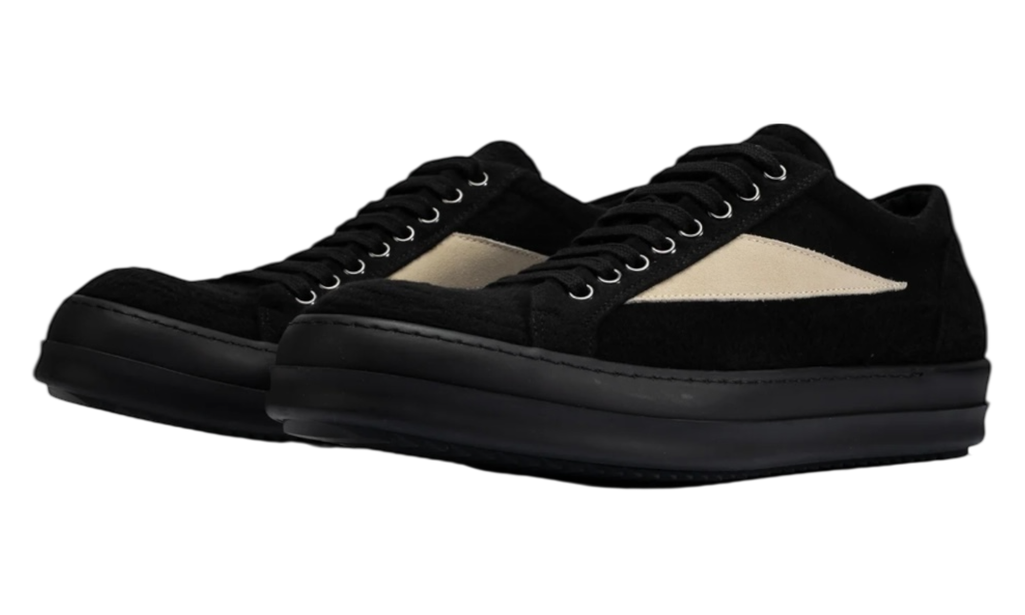 Rick Owens DRKSHDW Vintage Fleece Black/Milk Sneakers
