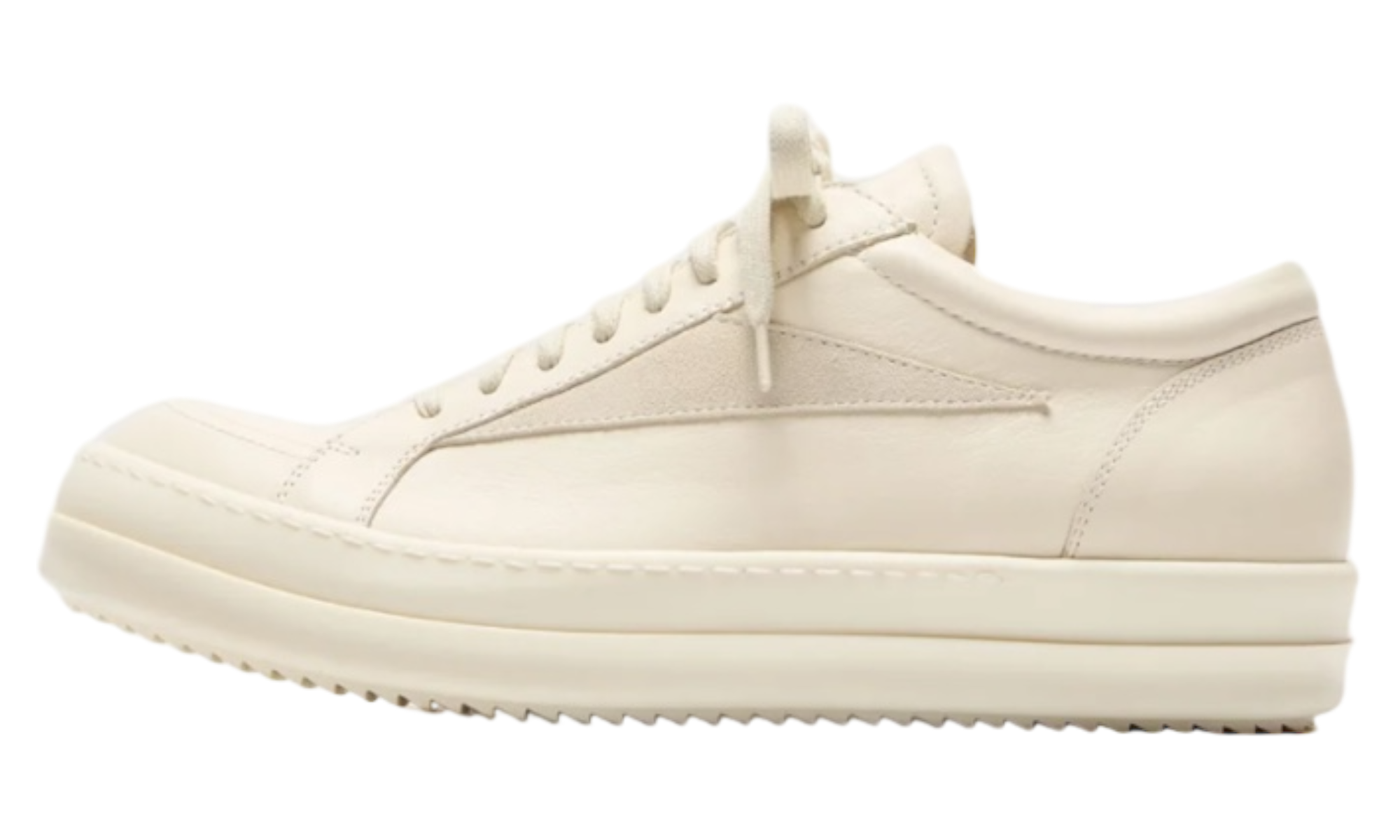 Rick Owens Vintage Low Scarpe In Pelle Milk Sneakers-Bullseye Sneaker Boutique
