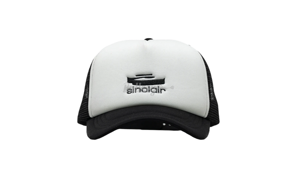 Sinclair 3D Logo Black/White Hat-White Rubberised Leather Frankie Sneakers