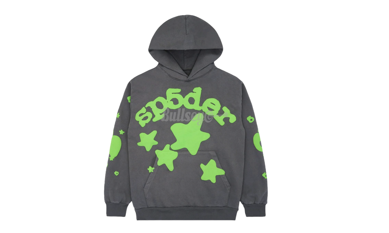 Sp5der Slate Grey Beluga Hoodie-Bullseye Sneaker Boutique