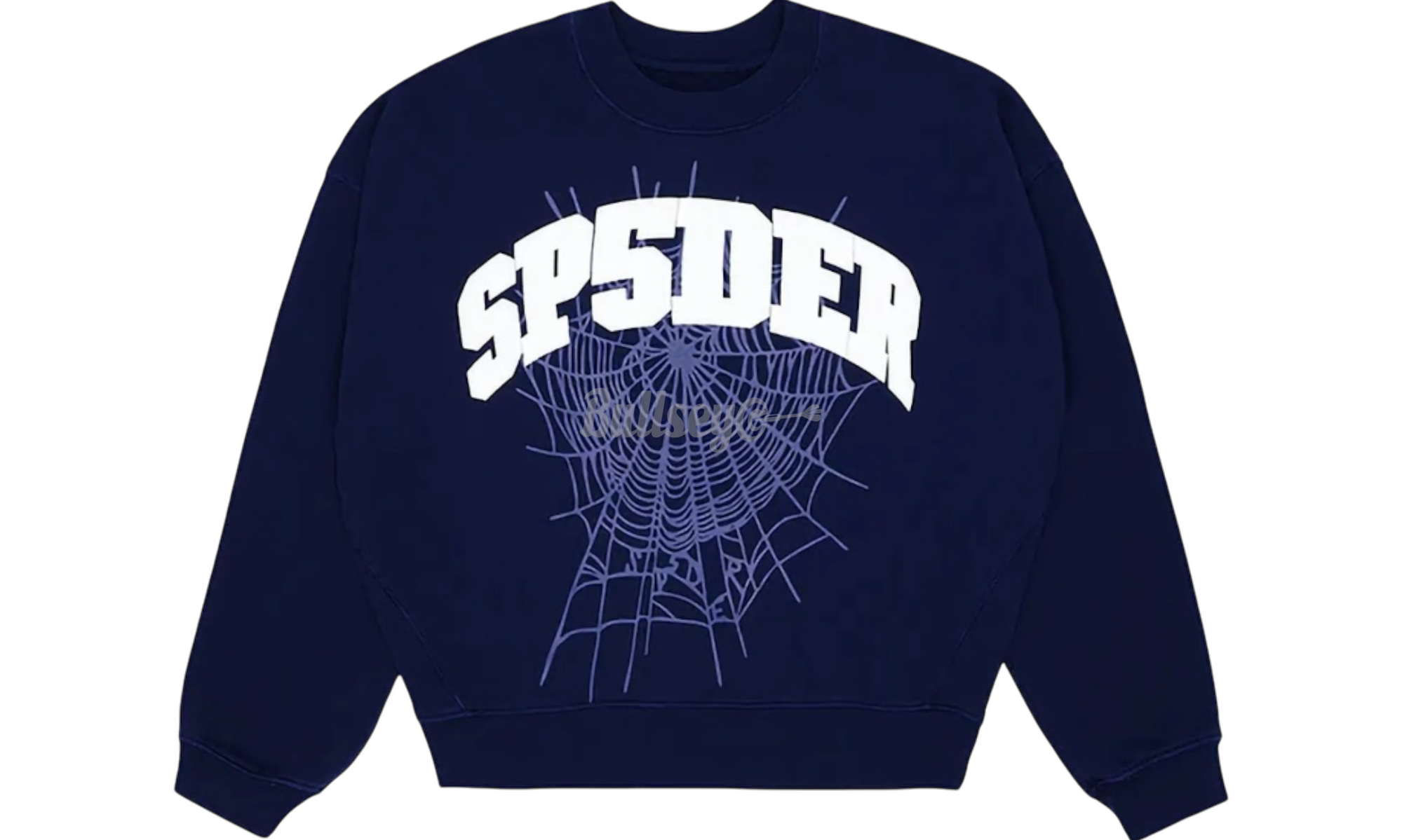 Sp5der Varsity Web Navy Crewneck-Bullseye Sneaker Boutique