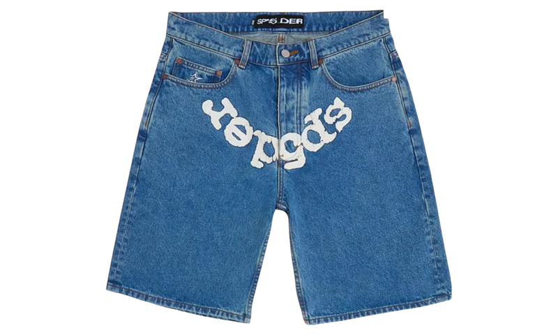 Spider OG Logo Denim Jean Shorts-Bullseye Sneaker Boutique