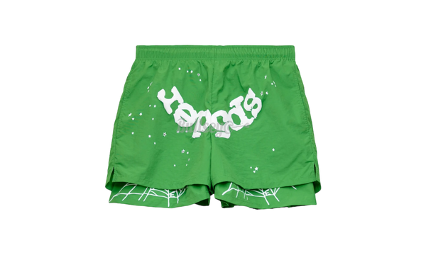Spider OG Web Double Layer Green Shorts-AGL leather strappy sandals Pink