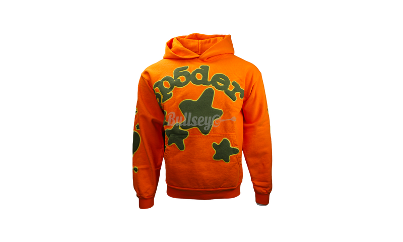 Spider Orange/Green Hoodie-Accelerate Waterproof 2.0 Mens Running Jacket