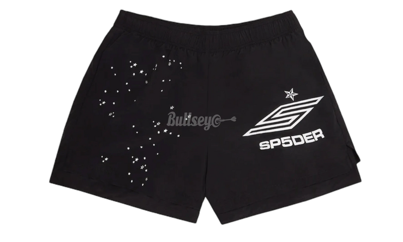 Spider Pro Double Layer Black Shorts (PreOwned)-Bullseye Sneaker Boutique