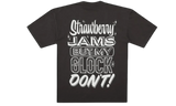 Strawberry Jams But My Glock Don't Rcade Washed Black T-Shirt-Bullseye Sneaker Boutique