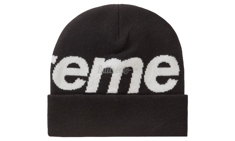 Supreme Big Logo Black Beanie