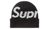 Supreme Big Logo Black Beanie-Bullseye Sneaker Boutique