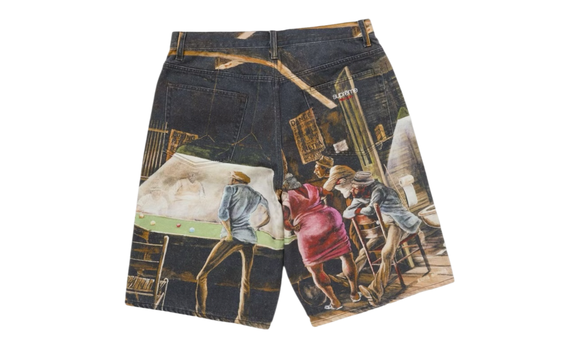 Supreme Ernie Barnes Baggy Denim Shorts