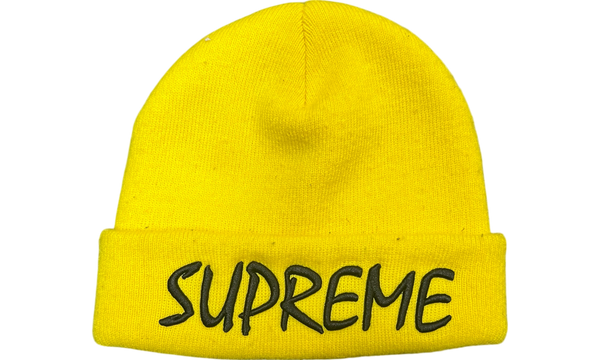 Supreme FTP Yellow Beanie (PreOwned)-Bullseye Sneaker Boutique