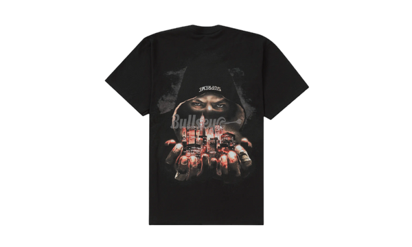 Supreme Fighter Black T-Shirt-logo stitching print tote
