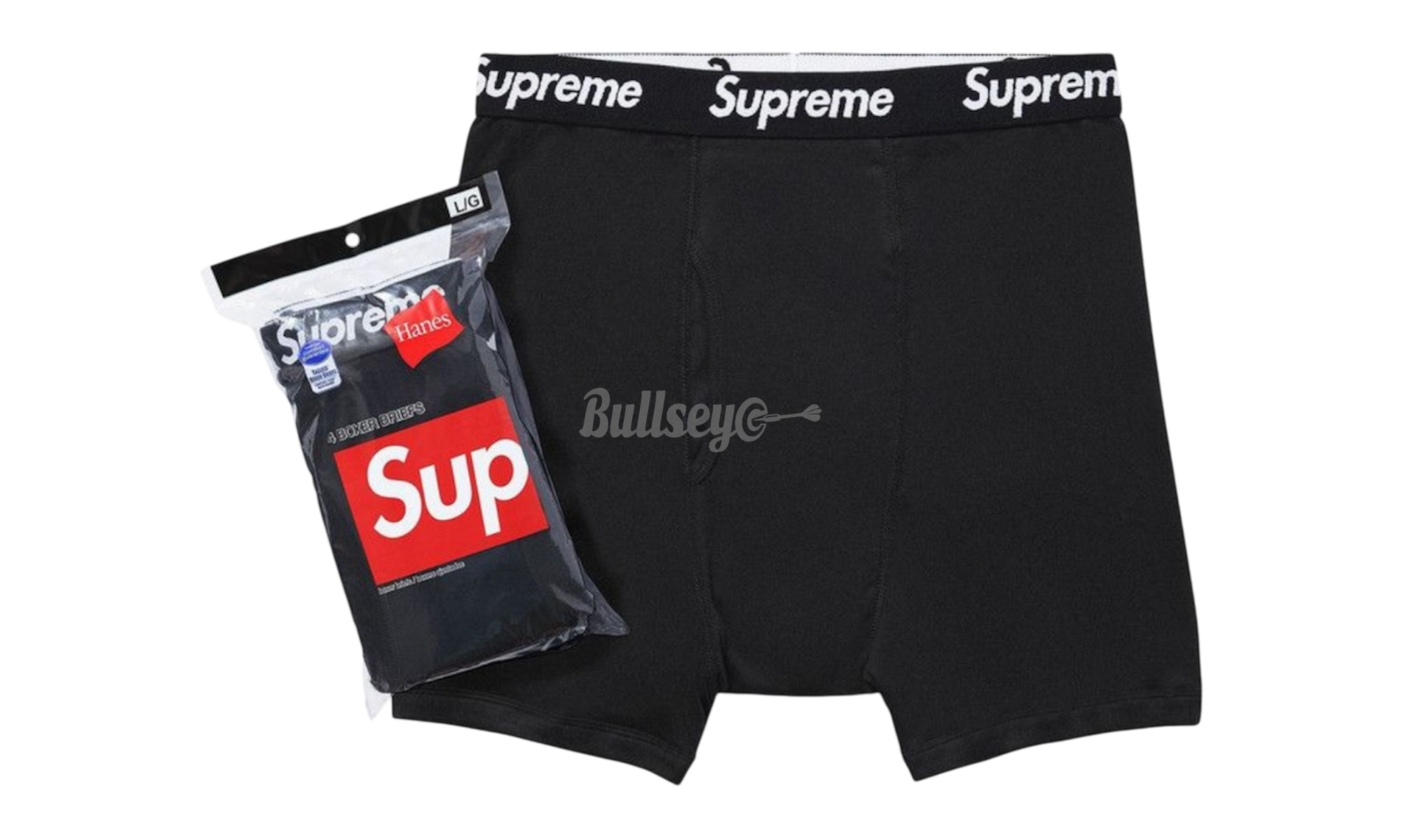 Supreme Hanes Boxer Briefs Black (4 Pack)-Bullseye Sneaker Boutique