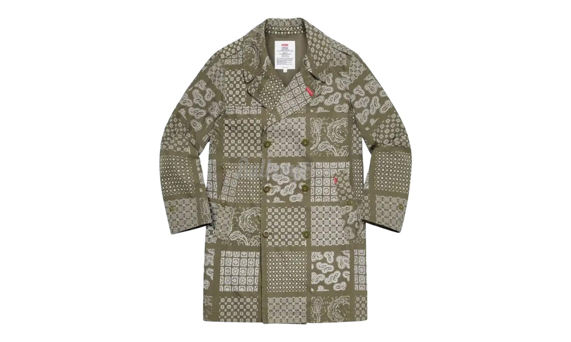 Supreme Military Trench Coat Olive Paisley-Bullseye Sneaker Boutique
