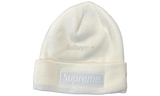 Supreme New Era White Box Logo Beanie (PreOwned)-Bullseye Sneaker Boutique