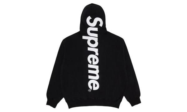 Supreme Satin Applique Black Hoodie-Bullseye Sneaker Boutique