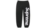 Supreme Satin Applique Black Sweatpants-Bullseye Sneaker Boutique