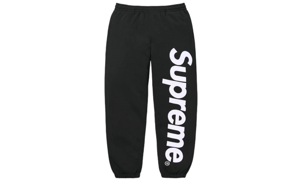 Supreme Satin Applique Black Sweatpants-Bullseye Sneaker Boutique