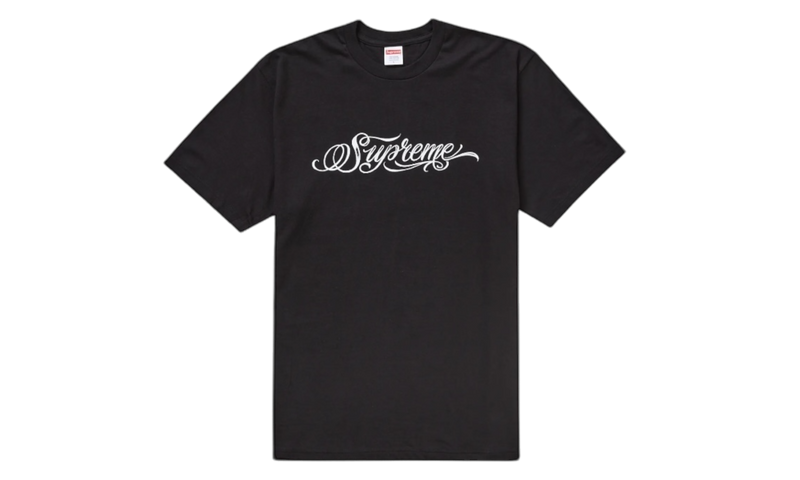 Supreme Script Black T-Shirt-Bullseye Sneaker Boutique