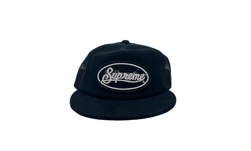 Supreme Terry Mesh Back 5-Panel Black Blue Hat-EARTH MUSIC Blue HAT
