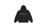 Supreme Wrapped Half Zip Hooded "Washed Black" Sweatshirt