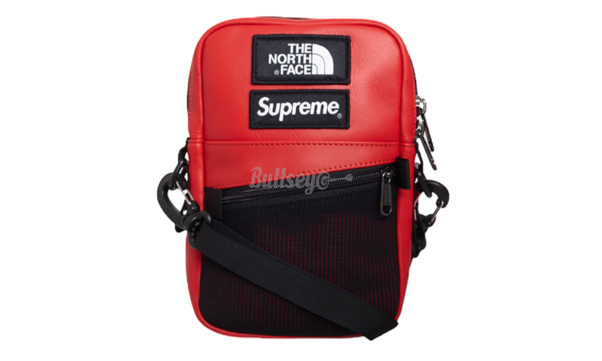 Supreme x The North Face Red Leather Shoulder Bag (FW18)-Bullseye Sneaker Boutique