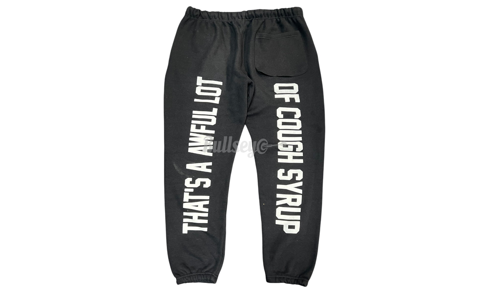 That's A Awful Lot Of Cough Syrup Po Up Black Sweatpants (PreOwned)-Bullseye Sneaker Boutique