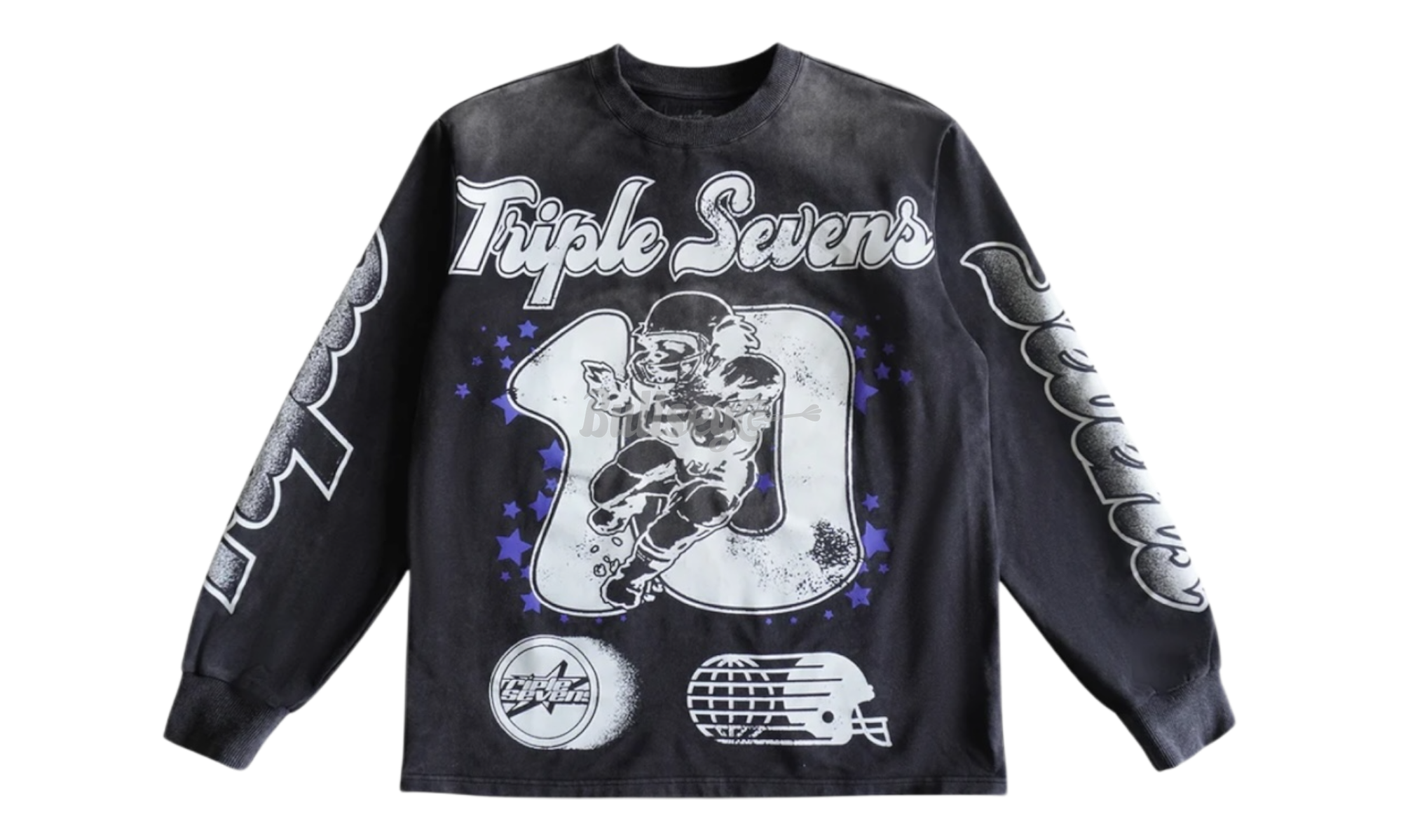 Triple Sevens All Star Black Longsleeve T-Shirt-Bullseye Sneaker Boutique