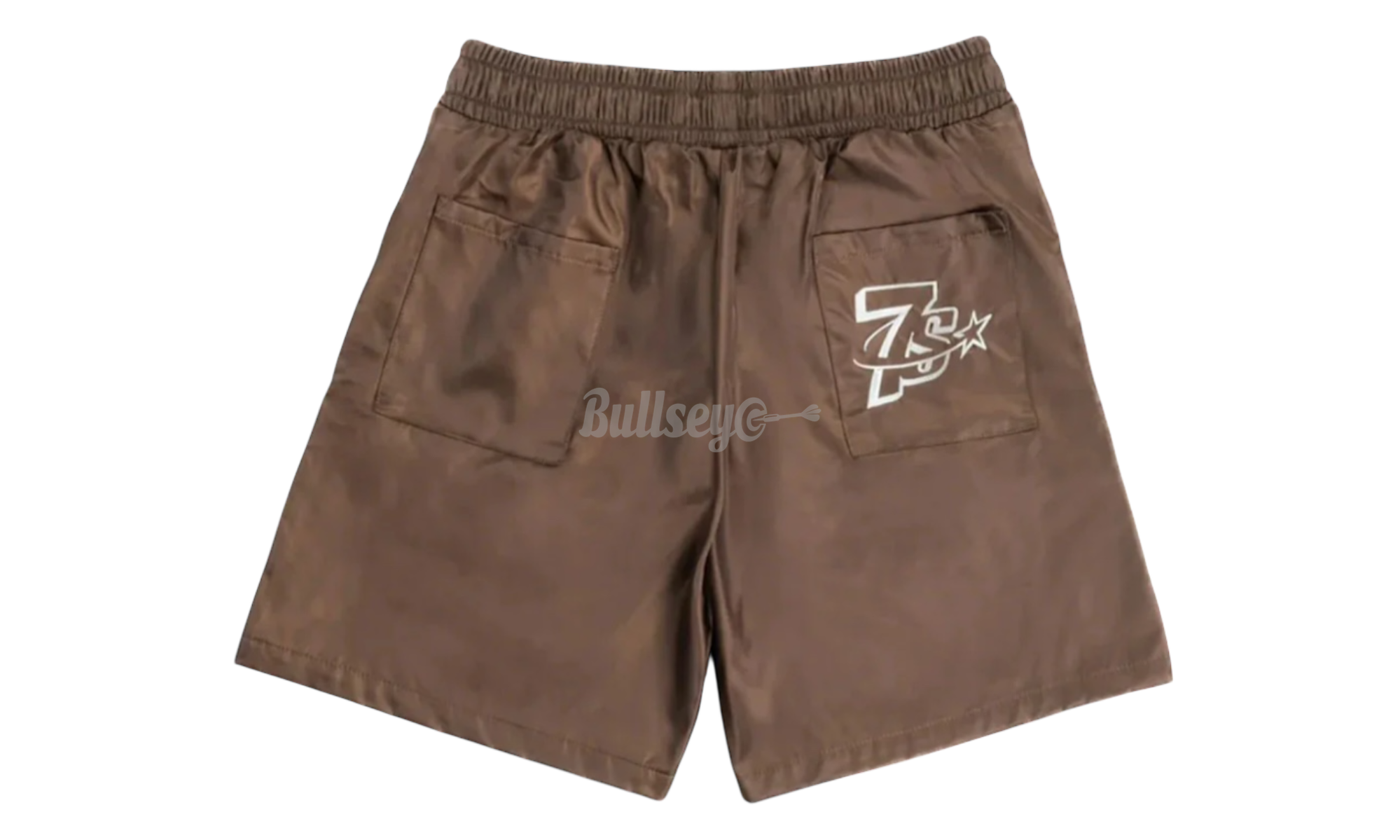 Triple Sevens Brown Nylon Shorts