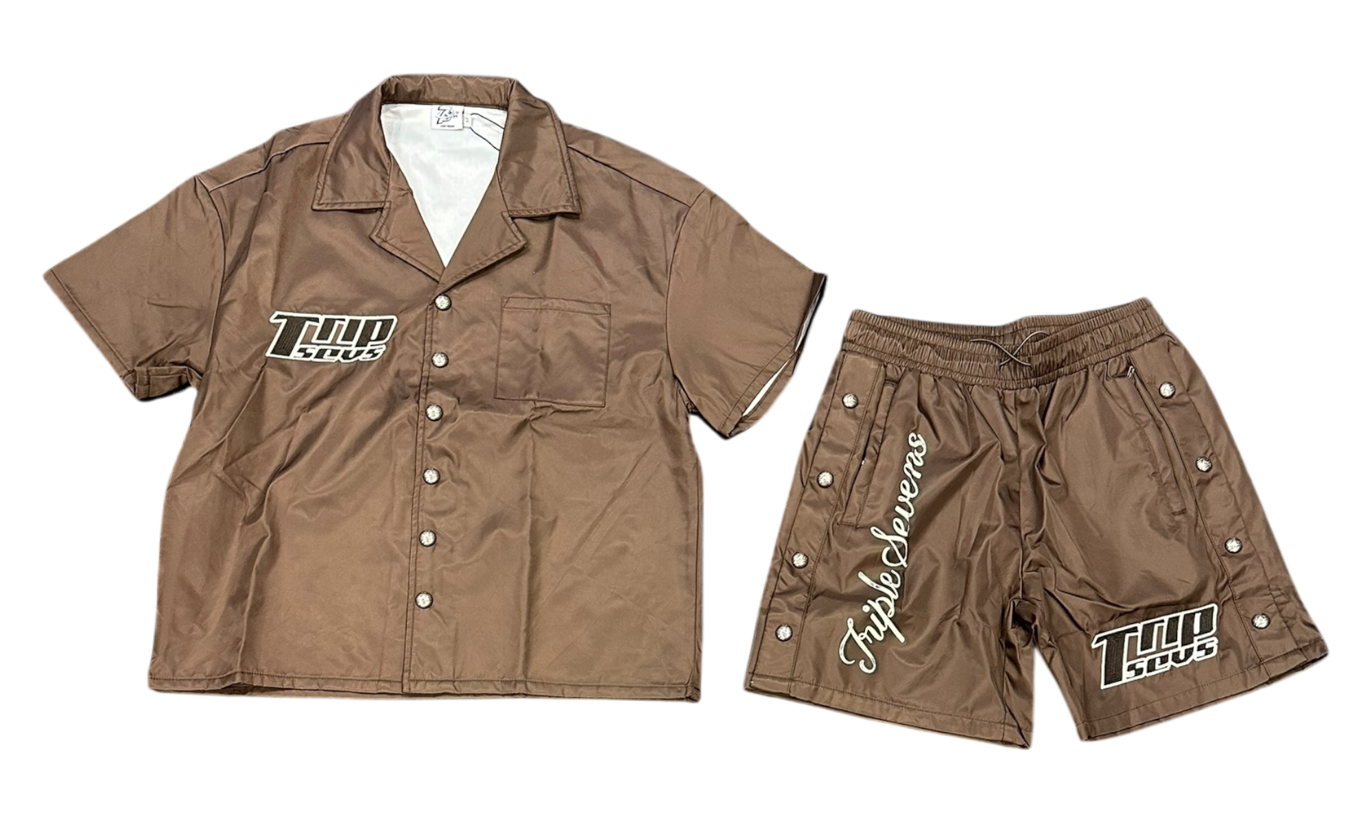 Triple Sevens Brown Nylon Suit-Bullseye Sneaker Boutique