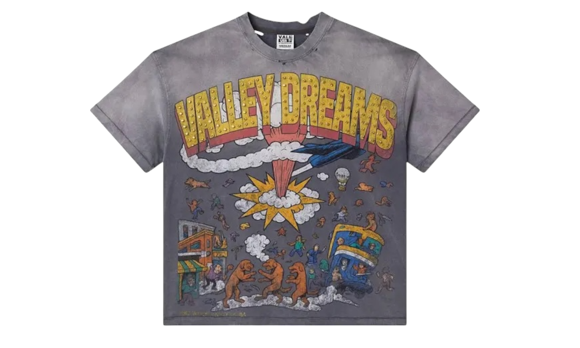 Vale Forever Faded Chaos Bling Grey T-Shirt-Bullseye Sneaker Boutique
