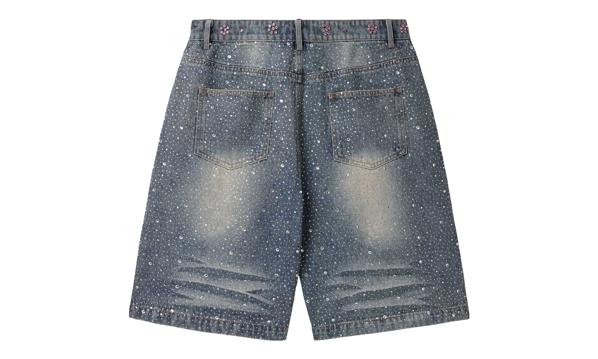 Vale Forever Iced Out Denim Jean Shorts