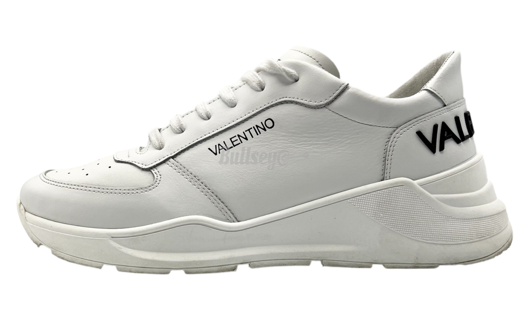 Valentino Thor Leather White Sneakers (PreOwned)-Bullseye Sneaker Boutique