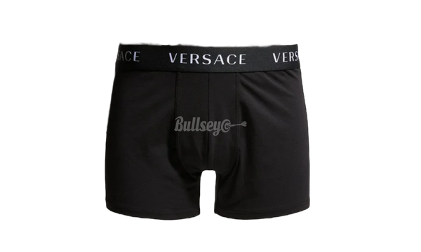 Versace Single-Pack Black Solid Logo Boxer Brief-Bullseye Sneaker Boutique