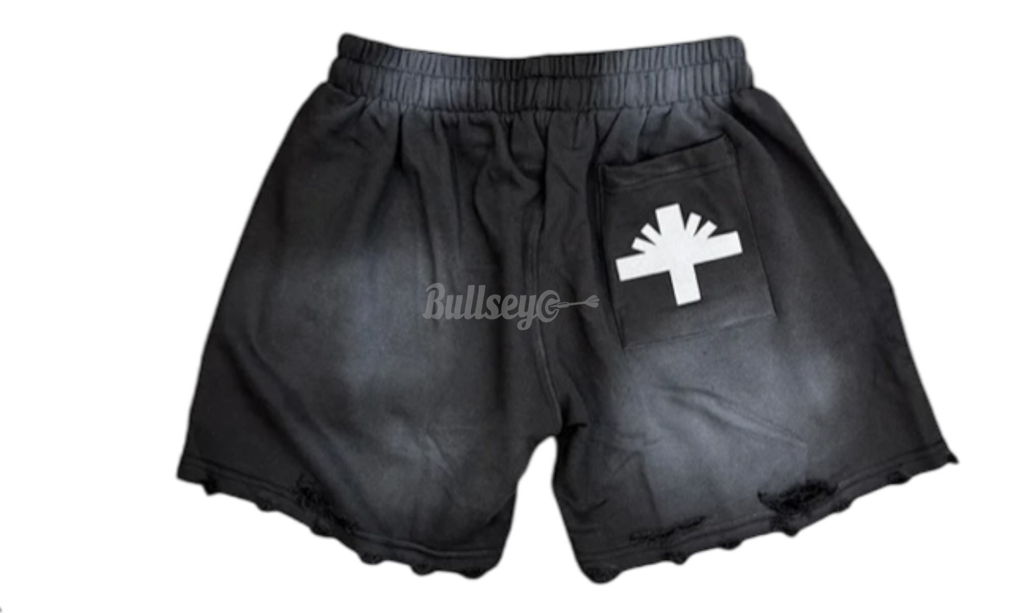 Vertabrae Vonster Cross Distressed Shorts Black