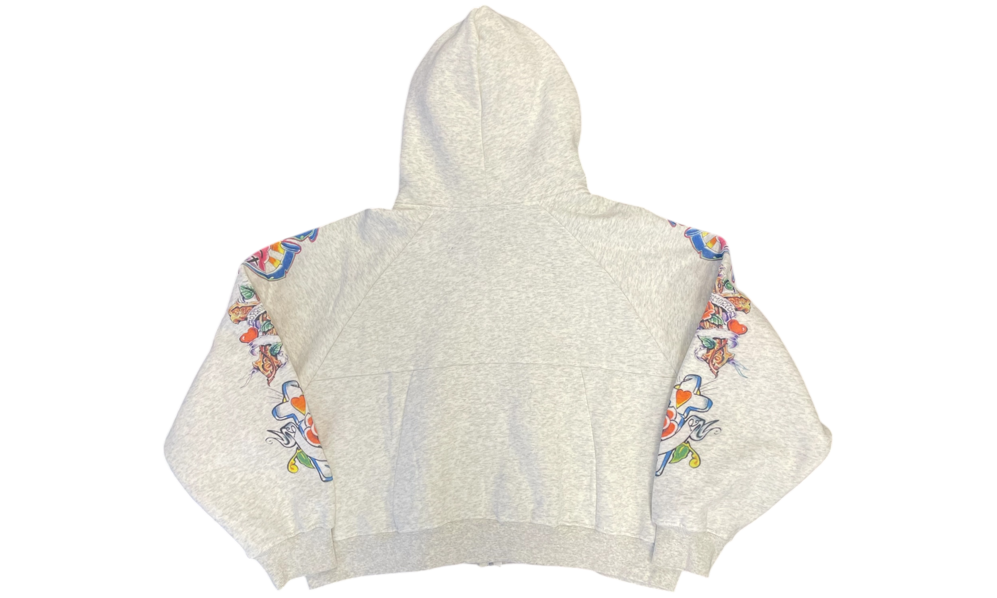 We Are Righteous Risen King Grey Cropped Zip-Up Hoodie