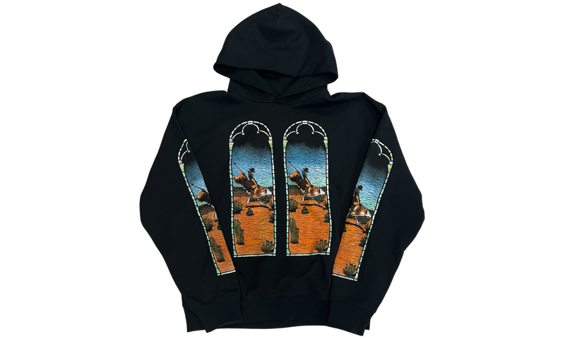 Who Decides War x EST Gee Stained Glass Black Hoodie (PreOwned)-Bullseye Sneaker Boutique