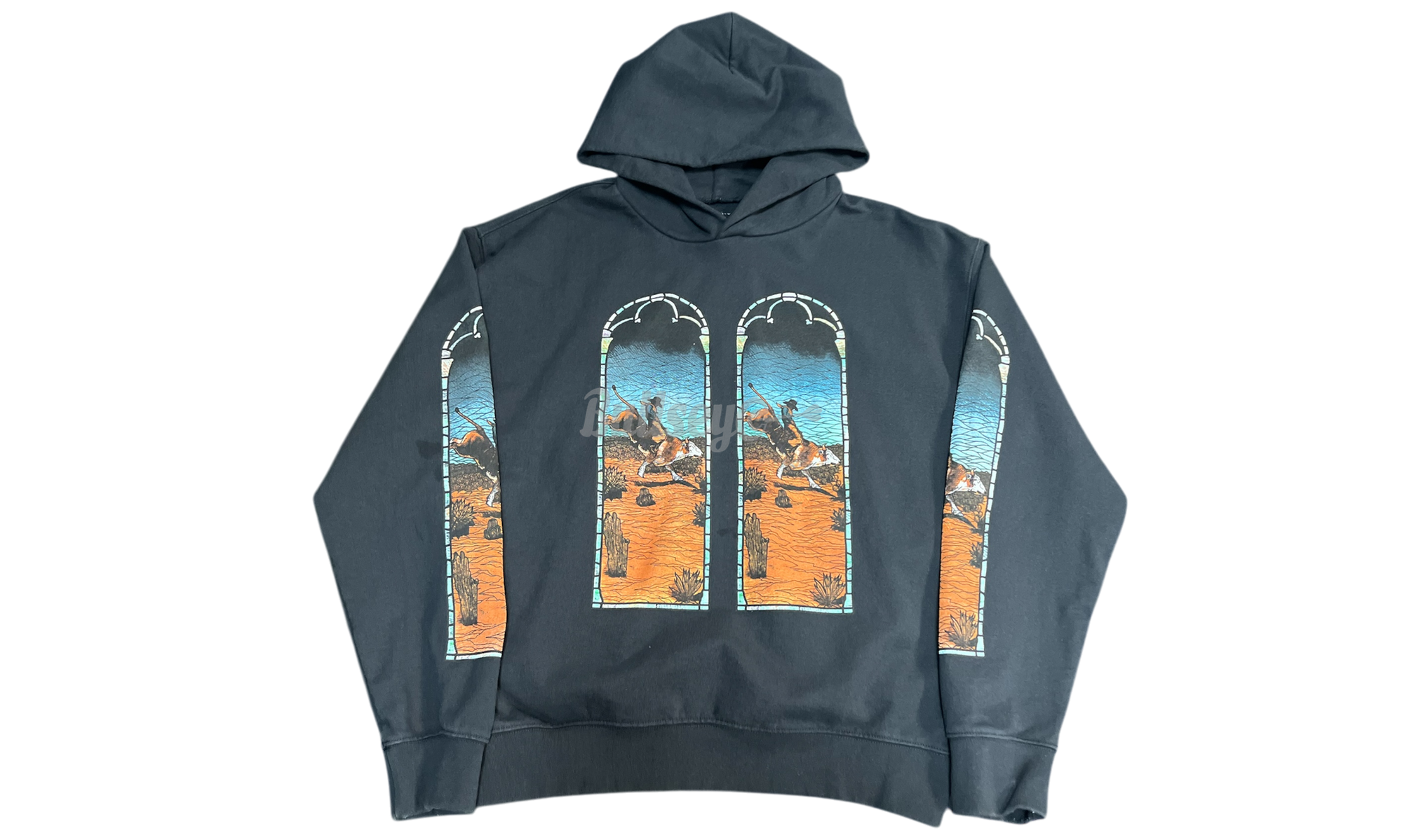 Who Decides War x EST Gee Stained Glass Black Hoodie (Preowned)-Bullseye Sneaker Boutique