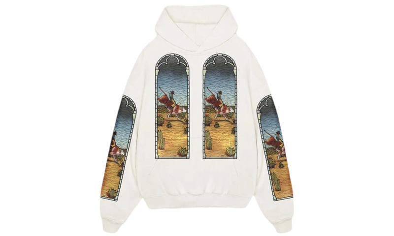 Who Decides War x EST Gee Stained Glass White Hoodie-Bullseye Sneaker Boutique