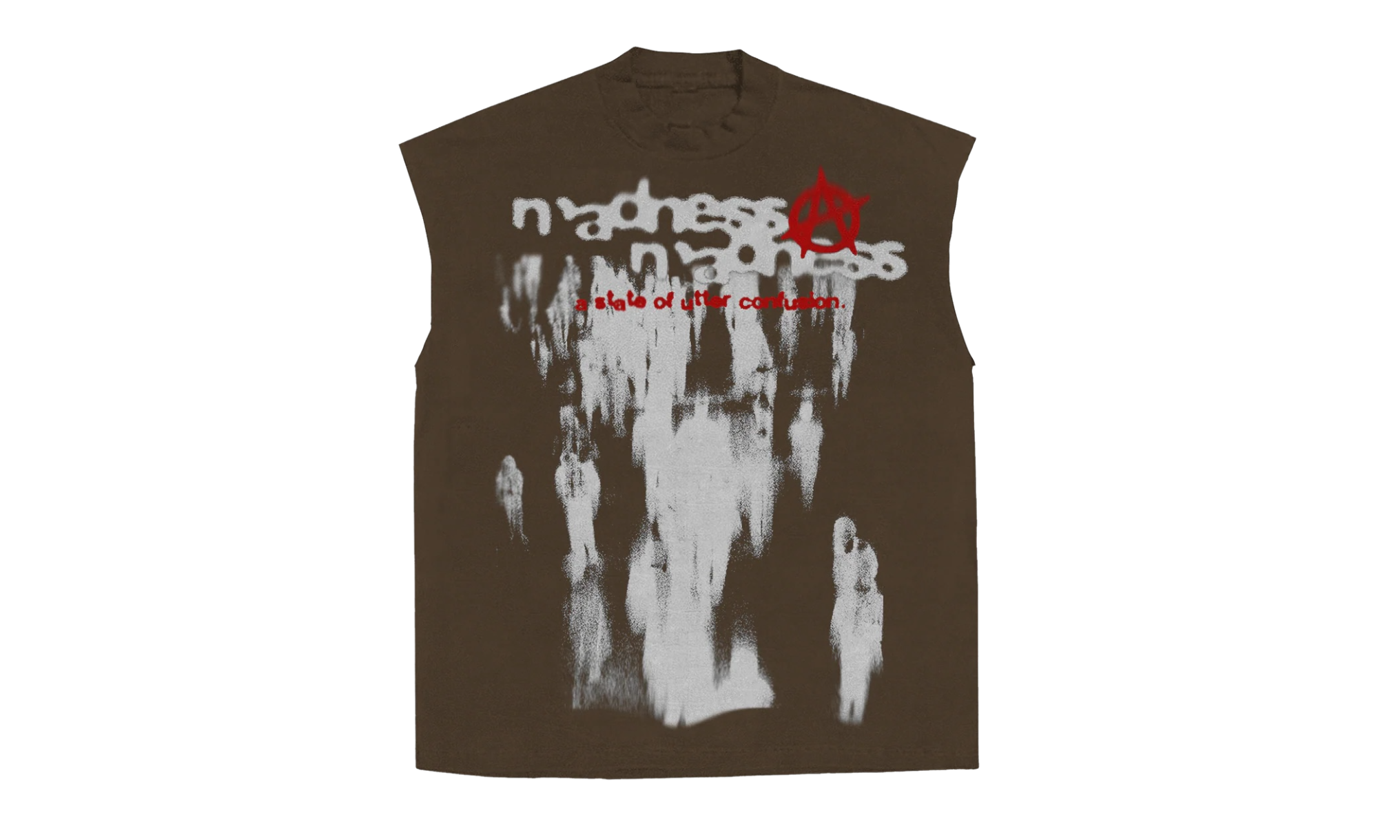 Works Of Madness Corrupt Madness Brown Sleeveless T-Shirt-Bullseye Sneaker Boutique
