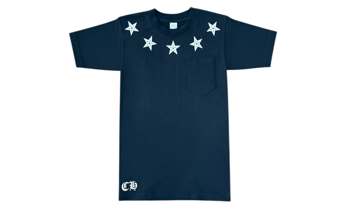 Chrome Hearts 5 Stars Vintage Black T-Shirt