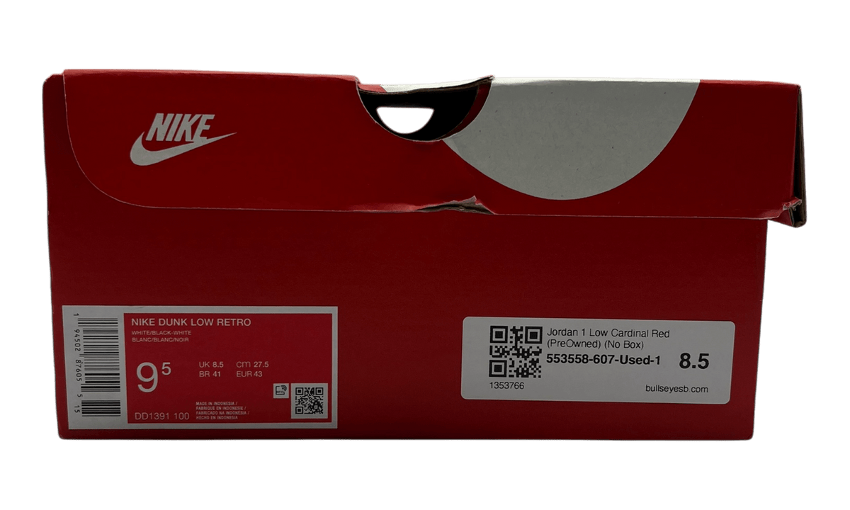 Jordan 1 Low Cardinal Red (PreOwned) (No Box)