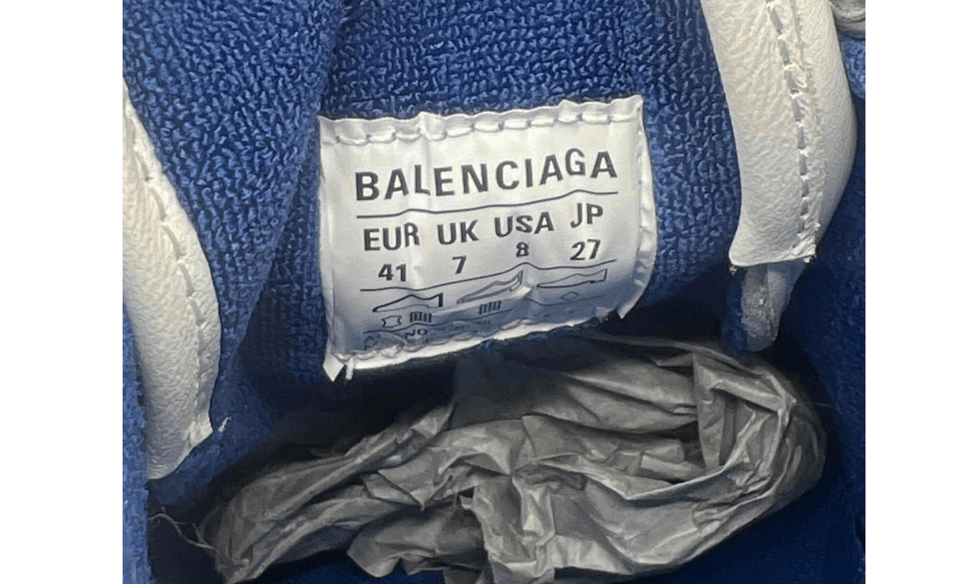 Balenciaga Hamptons Worn-Out White Dark Blue (PreOwned)