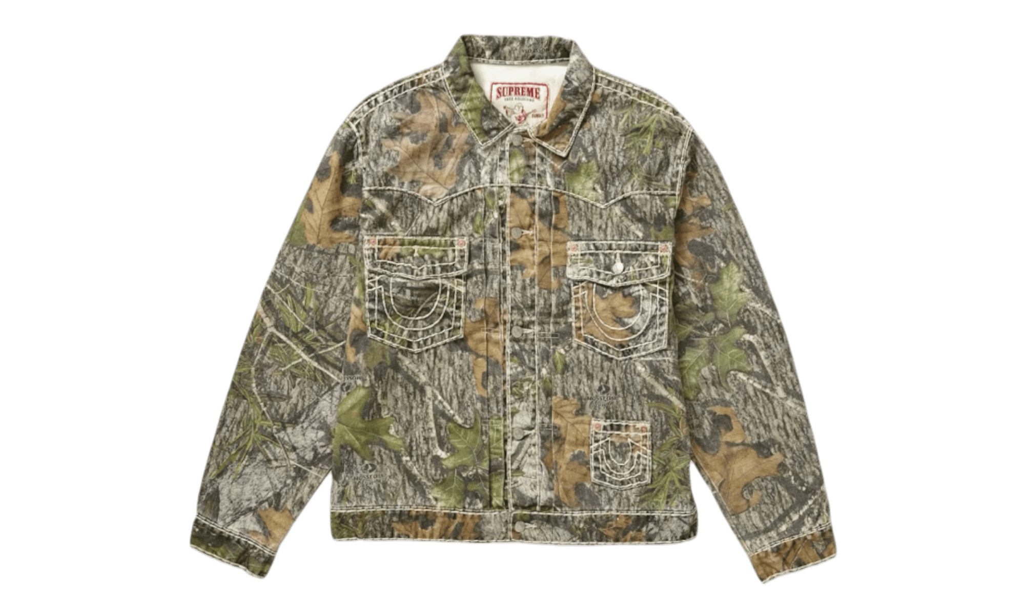 Supreme True Religion Denim Trucker Jacket Mossy Oak Camo (PreOwned)